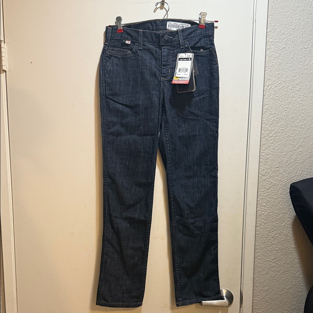 Carhartt Women's Deep Blue Straight Leg Jeans